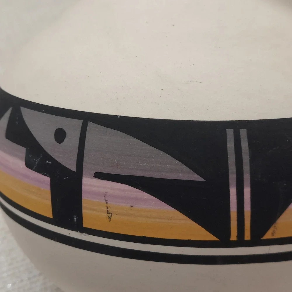 Ute Mountain Tribe Pottery Pitcher Ruth R Signed Native American Art Vase #31